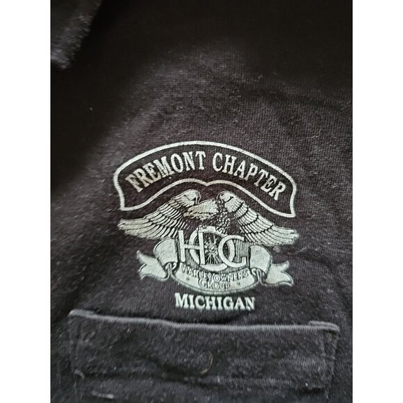 Harley Owners Group Fremont Chapter Polo Biker Shirt XL Black Crystal Springs - Picture 4 of 7